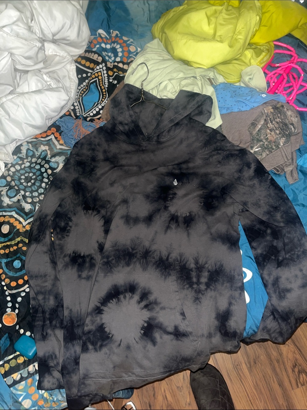 Volcom Black Pullover Hoodie with Logo